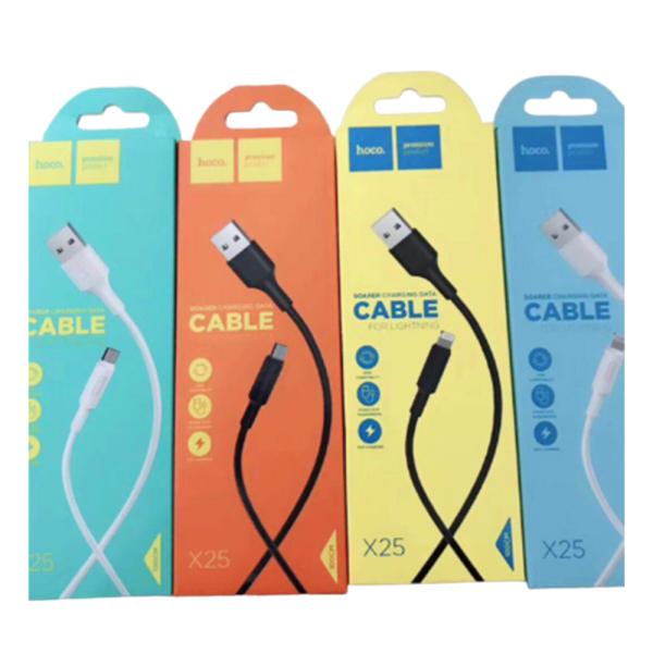 CABLES USB MICRO V8 HOCO X25 COLOR BLANCO