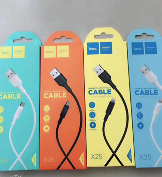 CABLES USB MICRO V8 HOCO X25 COLOR NEGRO