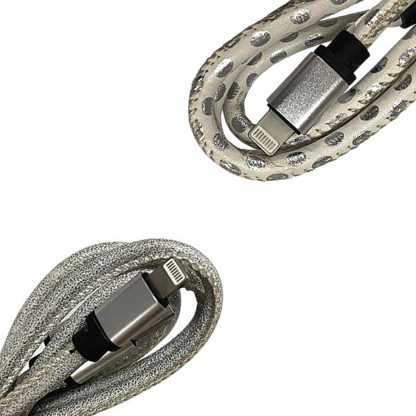 CABLES USB IPHONE LIGHTNING CUERO COLOR MIXTO