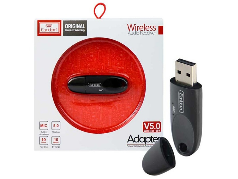 TRANSMISOR DE M&Uacute;SICA BLUETOOTH ET-M40 EARLDOM NEGRO