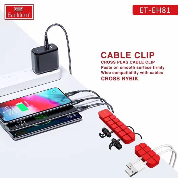 CLIP PARA CABLES ORDENADOR DE CABLES ET-EH81 COLOR AZUL
