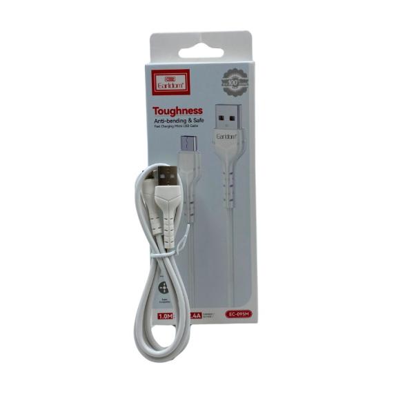 CABLES USB MICRO V8  EC-095M EARLDOM BLANCO