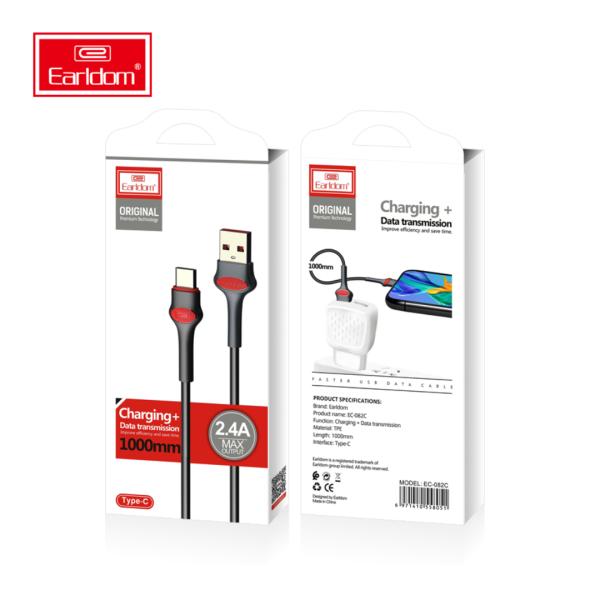CABLES USB LIGHTNING IPHONES  EC-082I EARLDOM NEGRO