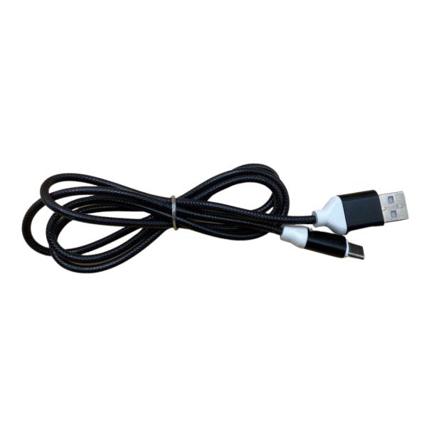 CABLES USB TIPO-C CON LINEAS DE RELIEVE COLOR NEGRO