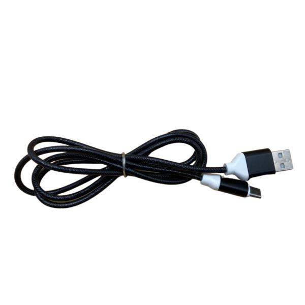 CABLES USB TIPO-C LISO 1.5 METROS CARGA RAPIDA COLOR NEGRO