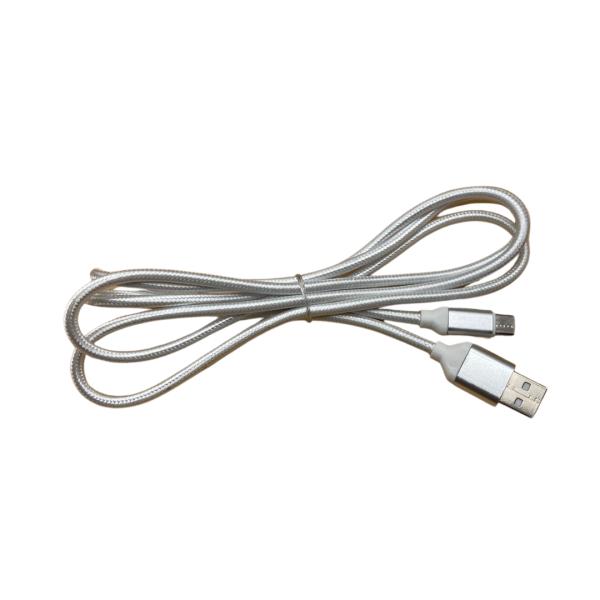 CABLES USB TIPO-C LISO 1.5 METROS CARGA RAPIDA COLOR BLANCO