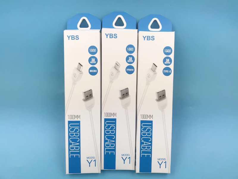CABLES USB LIGHTNING IPHONE YBS Y1 COLOR BLANCO