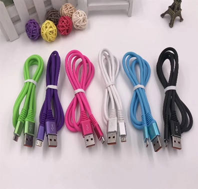 CABLES USB MICRO V8 DE ALTO BRILLO COLOR AZUL