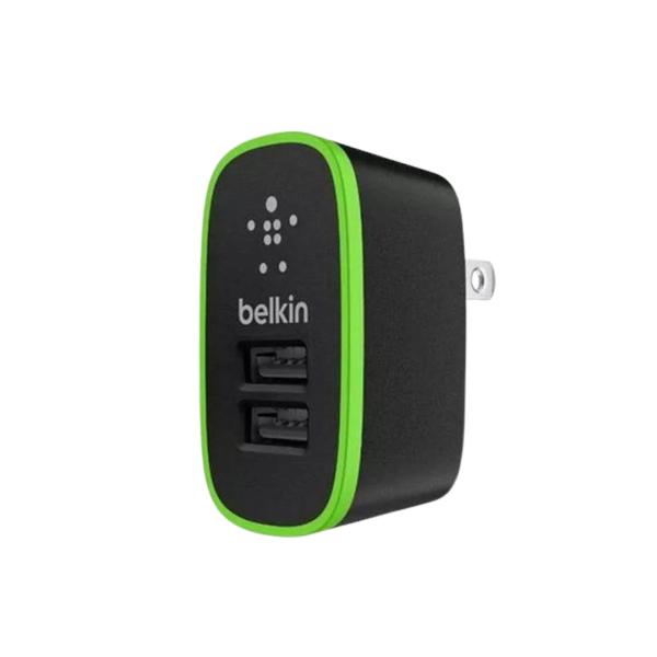 CARGADOR CUBO CASA BELKIN 2.1 A 2 USB NEGRO