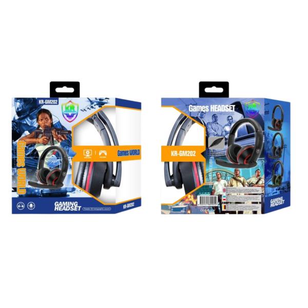 AUDIFONOS GAMES HEADSET CON CABLE STEREO MP3 KR-GM202 PS4 XBOX COLOR VERDE