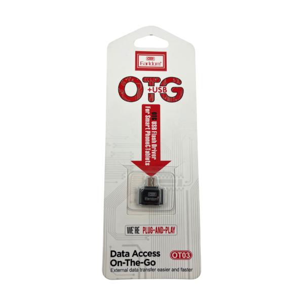 OTG USB TIPO A O NORMAL A MICRO USB V8 ET-OT03 EARLDOM NEGRO