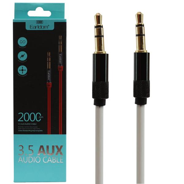 CABLES AUXILIAR 3.5 MM A 3.5 MM 2M 200 CM ET-AUX10 EARLDOM BLANCO