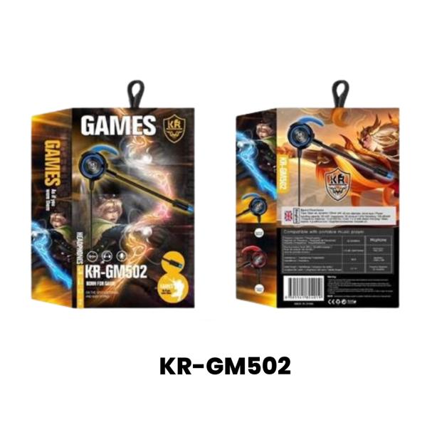 AUDIFONOS MANOS LIBRES CON CABLE STEREO MP3 KR-GM502 PS4 XBOX COLOR AZUL