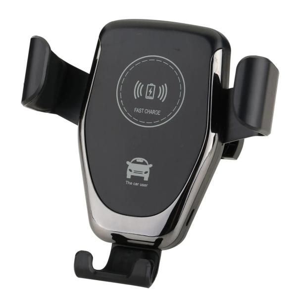 HOLDER PARA CARRO CARGADOR DE CELULAR  CON CARGA INALAMBRICO Q12 NEGRO