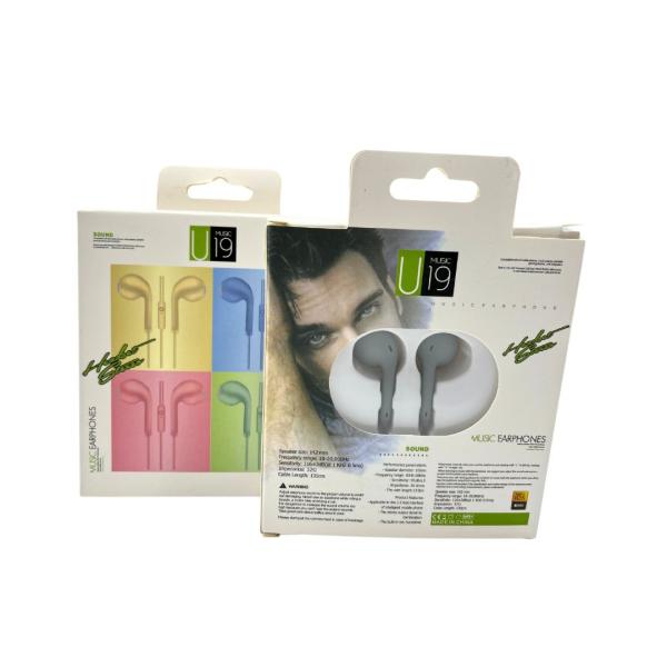 AUDIFONOS MANOS LIBRES CON CABLE STEREO MP3 U19 COLOR GRIS