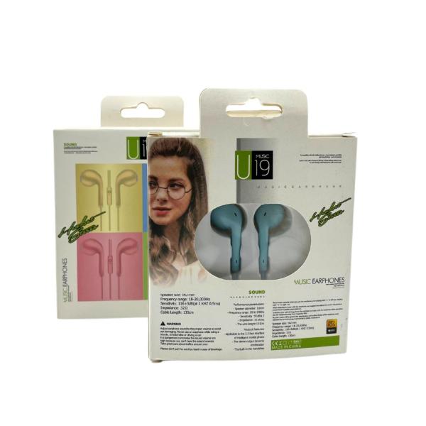 AUDIFONOS MANOS LIBRES CON CABLE STEREO MP3 U19 COLOR CELESTE
