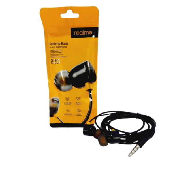 AUDIFONOS MANOS LIBRES CON CABLE STEREO MP3 REALME R20 NEGRO