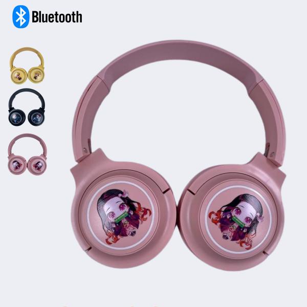 AUDIFONOS MANOS LIBRES BLUETOOTH STEREO MP3 DR-21KIMETSU WIRELESS NEZUKO