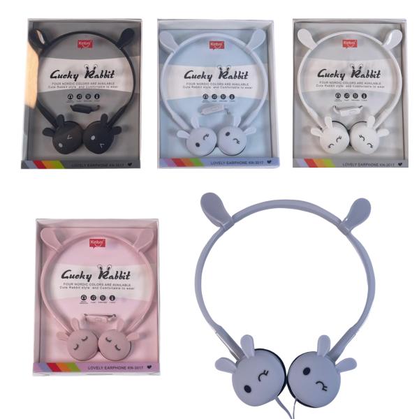 AUDIFONOS MANOS LIBRES CON CABLE STEREO MP3 KN-3017 COLOR ROSADO