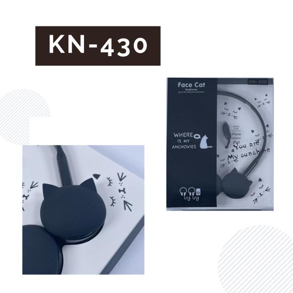 AUDIFONOS MANOS LIBRES CON CABLE STEREO MP3 KN-430 COLOR NEGRO