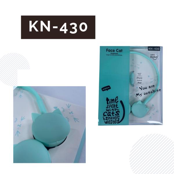 AUDIFONOS MANOS LIBRES CON CABLE STEREO MP3 KN-430 COLOR MENTA