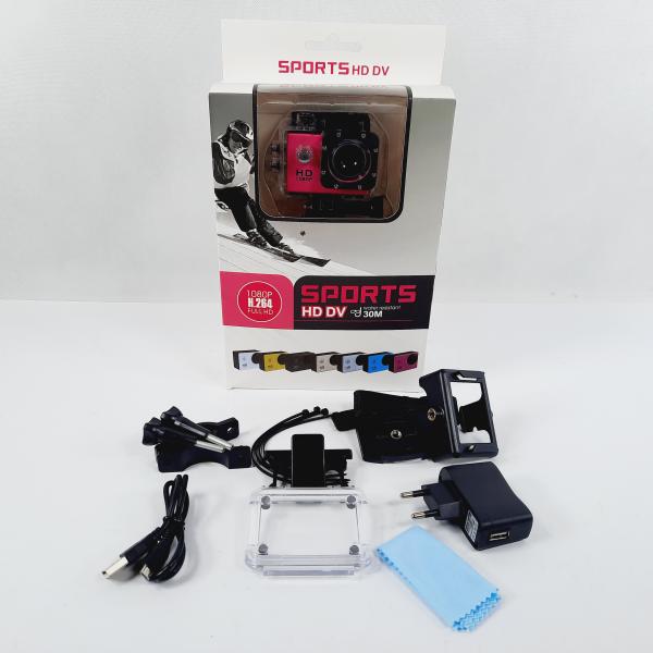 CAMARA DEPORTIVA TIPO GO PRO 1080P H264 ROSA