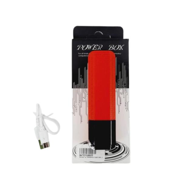 BATERIA DE EMERGENCIA POWER BANK 2600 MAH CUADRADITA COLOR ROJO