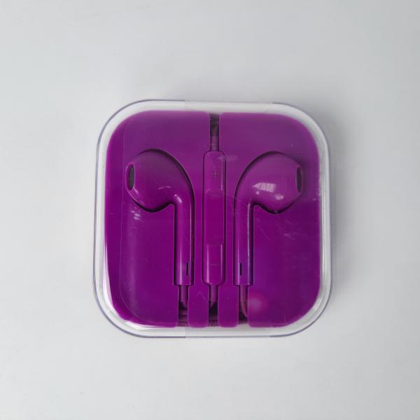 AUDIFONOS MANOS LIBRES CON CABLE STEREO MP3 3.5MM PASTILLA COLOR MORADO