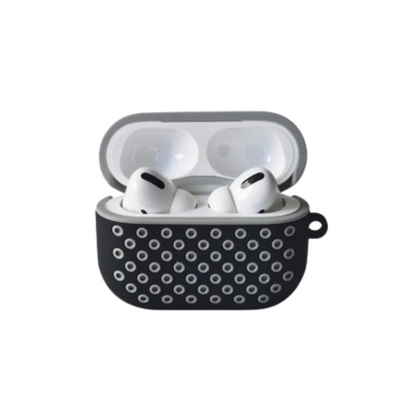 ESTUCHE PARA AUDIFONOS AIRPODS PRO NIKE  EARPODS INPODS COLOR NEGRO CON GRIS