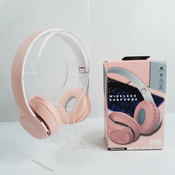 AUDIFONOS MANOS LIBRES BLUETOOTH STEREO MP3 ST-95  COLOR ROSADO