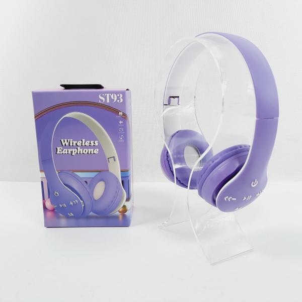AUDIFONOS MANOS LIBRES BLUETOOTH STEREO MP3 ST-93  COLOR MORADO