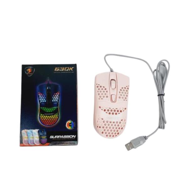 MOUSE PARA COMPUTADORA CON CABLE 630K COLOR ROSADO