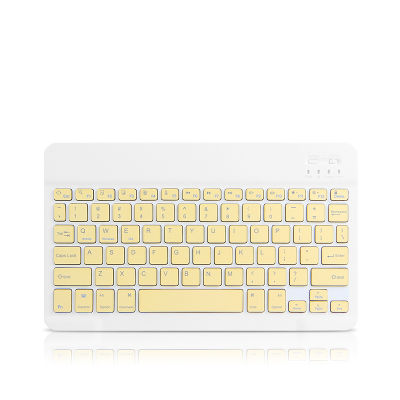 TECLADO PORTATIL INALAMBRICO BLUETOOTH COLOR AMARILLO