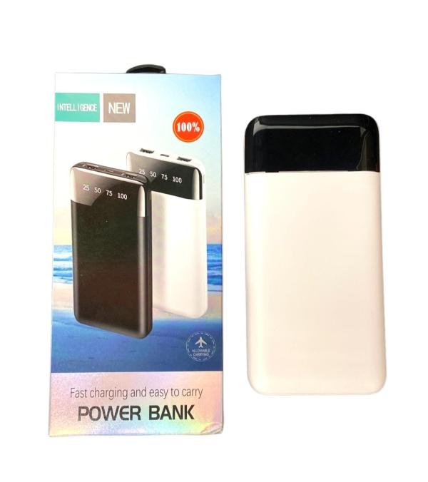 BATERIA DE EMERGENCIA POWER BANK 20000 MAH  MARCADOR CON NUMEROS LED COLOR BLANCO