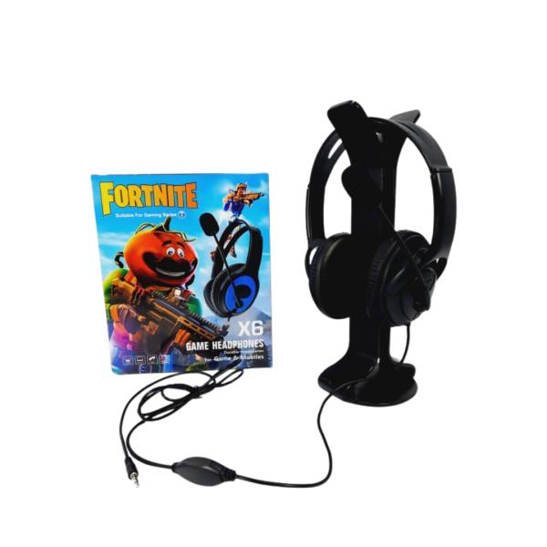 AUDIFONOS MANOS LIBRES CON CABLE STEREO MP3 SERIES X PS4 XBOX COLOR AZUL X6 FORNITE