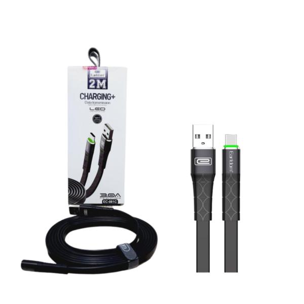CABLES USB TIPO-C EC-081C 2M EARLDOM NEGRO