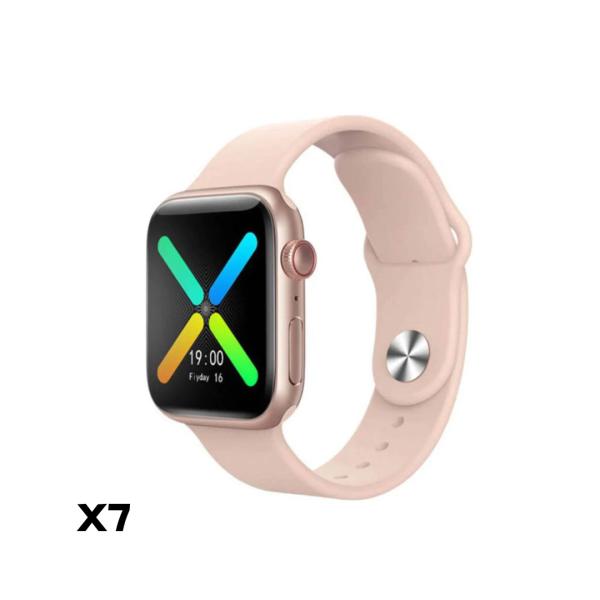 RELOJ INTELIGENTE SMART WATCH X7 COLOR ROSADO