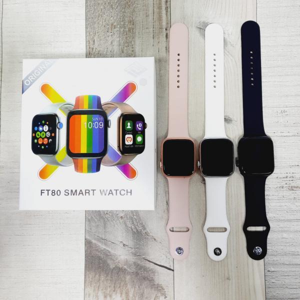 RELOJ INTELIGENTE SMART WATCH FT80 COLOR NEGRO
