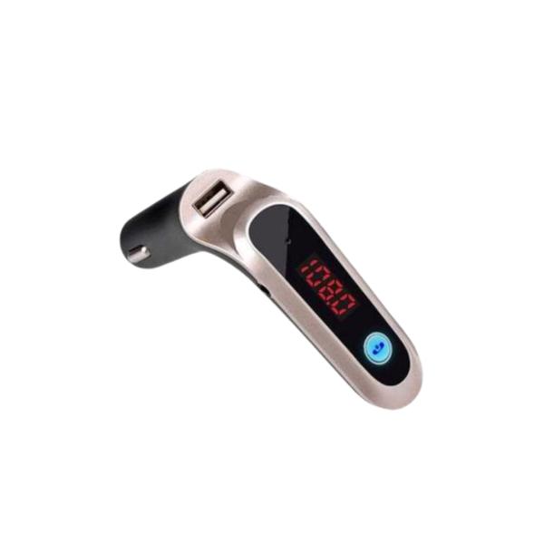 CARGADOR CUBO CARRO USB 2.4A CON BLUETHOOTH Y FM TRANSMISOR ET-C7 EARLDOM COBRE
