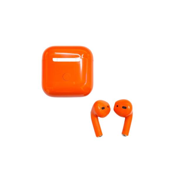 AUDIFONOS MANOS LIBRES BLUETOOTH TWS AIRPODS PRO4S COLOR NARANJA