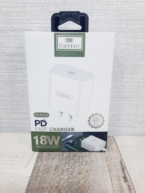 CARGADOR CUBO CASA ES-KC22 SALIDA USB TIPO-C EARLDOM