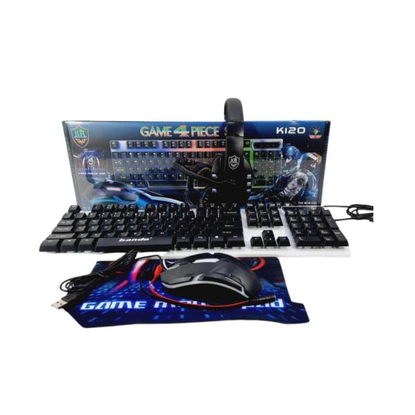 SET O KIT DE TECLADO RGB , MOUSE RGB , MOUSE PAD Y AUDIFONO RGB K120