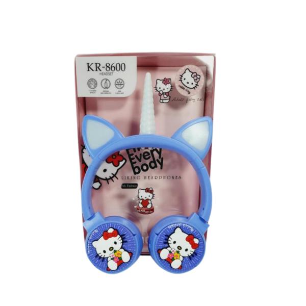 AUDIFONOS MANOS LIBRES BLUETOOTH  STEREO KR-8600 COLOR HELLO KITTY MORADO