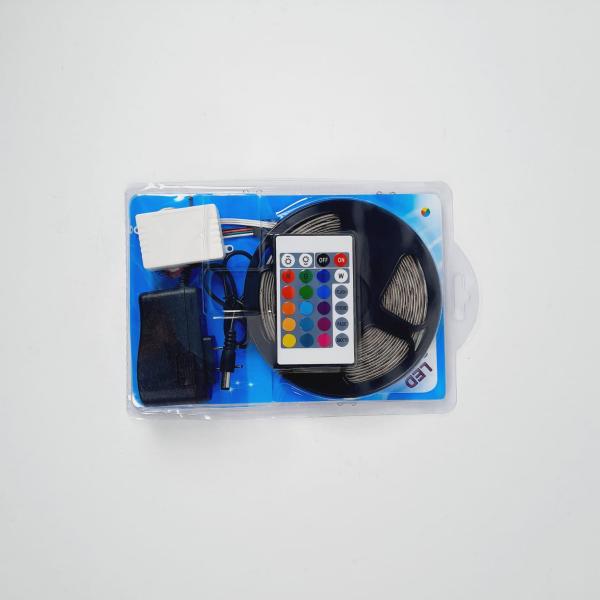 TIRA LED SMD 5050 PARA EXTERIORES CON ADAPTADOR + CONTROLADOR Y CONTROL REMOTO BLISTER