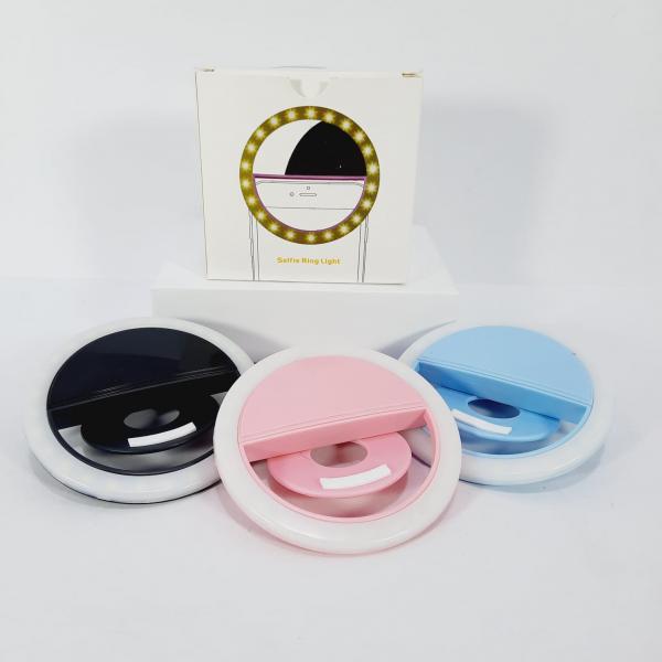 ARO DE LUZ RECARGABLE PARA CELULAR DE 9CM MINI selfie