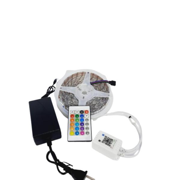 TIRA LED PARA EXTERIORES NE04 + CONTROLADOR BLUETOOTH+ ADAPTADOR 5 AMP