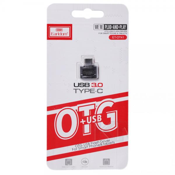 OTG USB TIPO A O NORMAL A TIPO-C ET-OT41 EARLDOM NEGRO