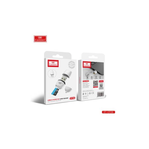 LECTOR DE MEMORIA MICRO SD ET-OT26 EARLDOM BLANCO