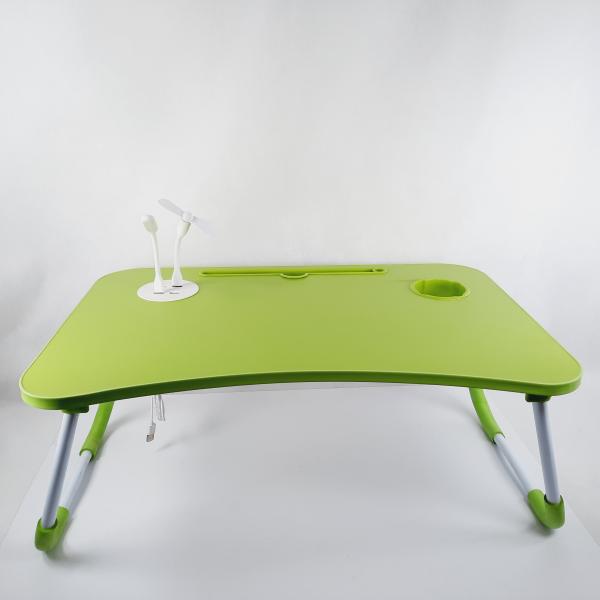 BASE PARA LAPTOP DE MADERA CON CONECTORES USB 840 PARA USAR EN LA CAMA,COMER/MULTIFUNCION COLOR VERDE