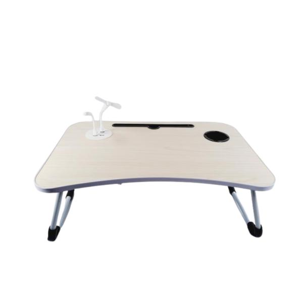 BASE PARA LAPTOP DE MADERA CON CONECTORES USB 840 PARA USAR EN LA CAMA,COMER/MULTIFUNCION COLOR BLANCO